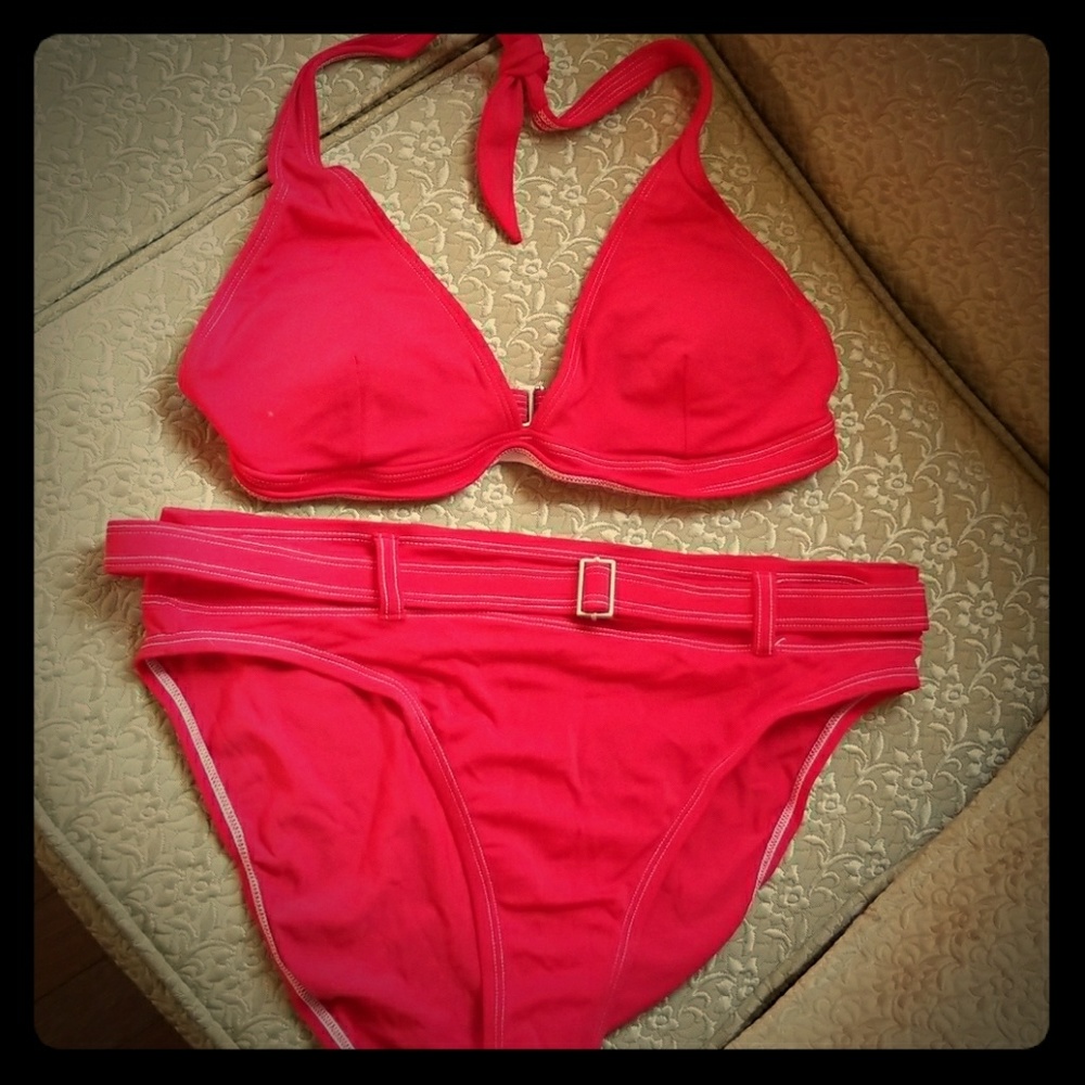 Isaac Mizrahi 4 Piece Cherry Red Swimsuit